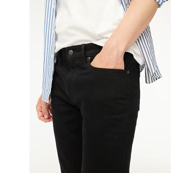 NWOT J. Crew Men's Slim-fit jean in signature flex straight black Size 33 x 32 - Picture 9 of 10